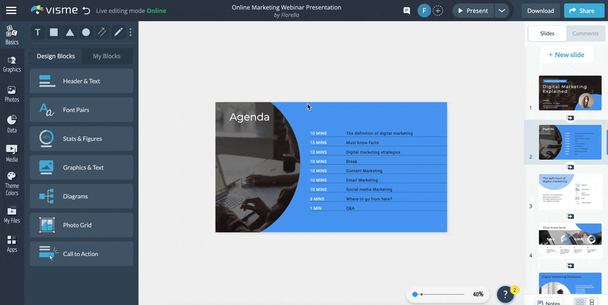 How to create a presentation - Choose a color scheme