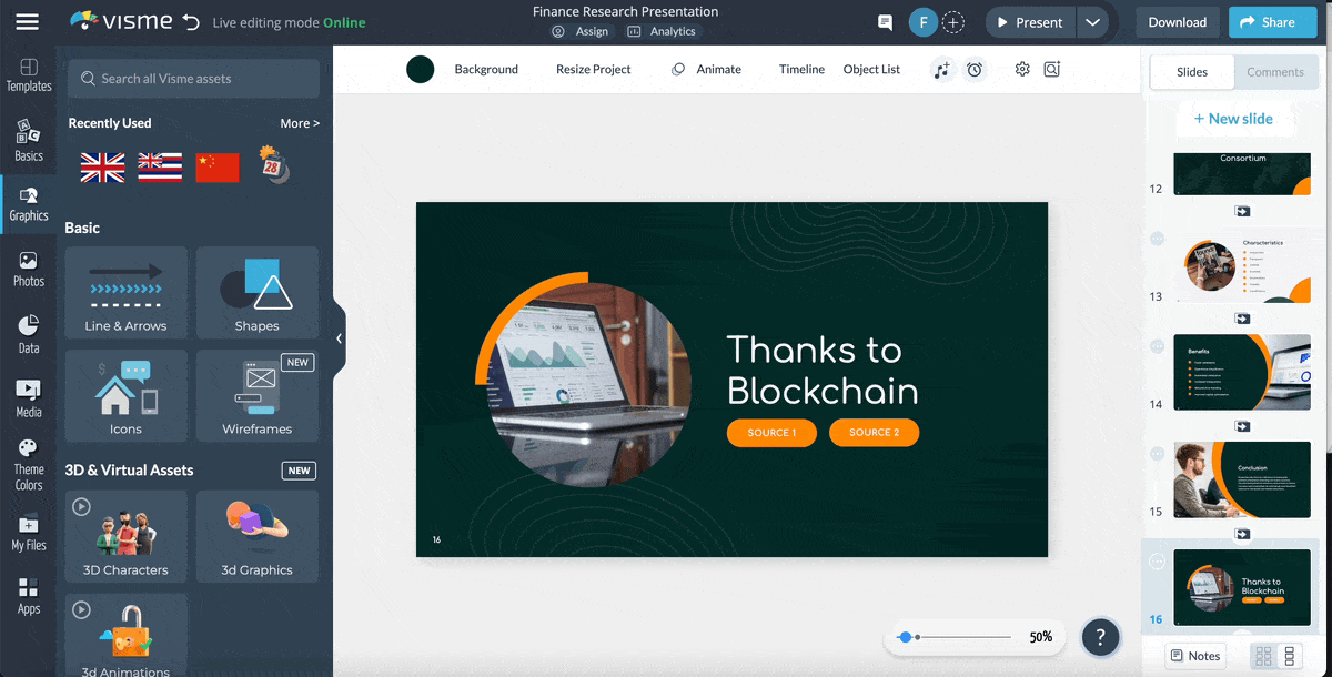 Add Interactive Elements Visme Presentation