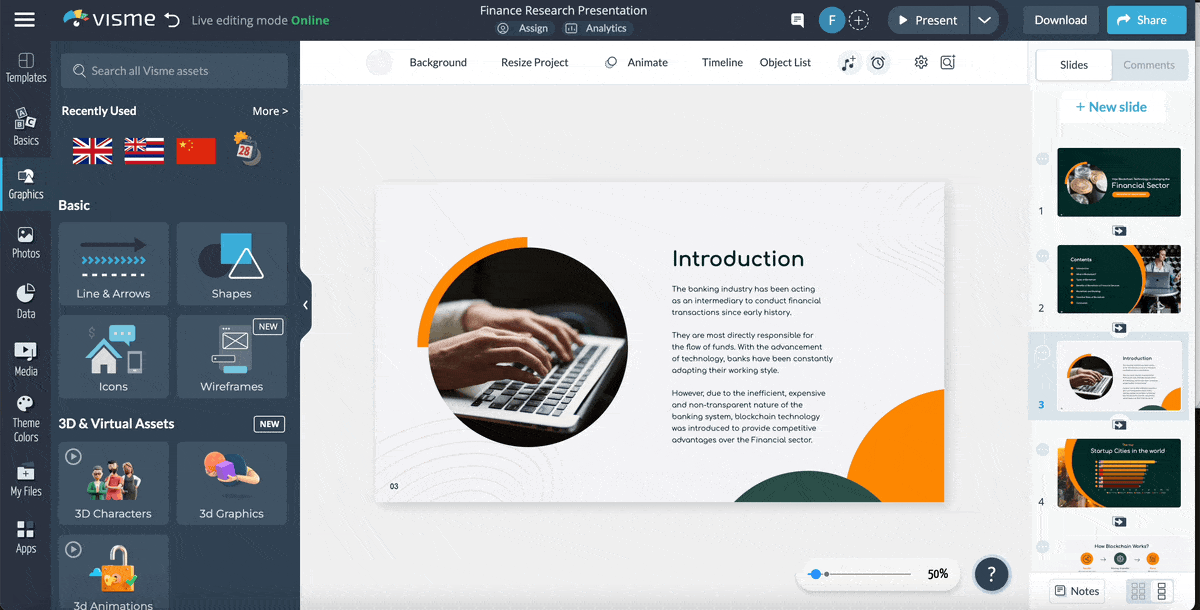 Applying Hover Effects Presentation Visme