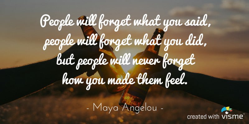 visme meme people will forget what you said you did how you made them feel maya angelou