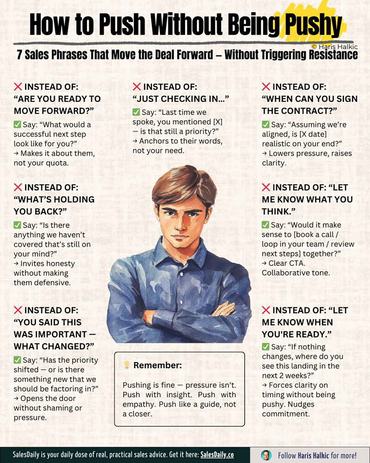 Infographic Ideas - How to Push Without Being Pushy 