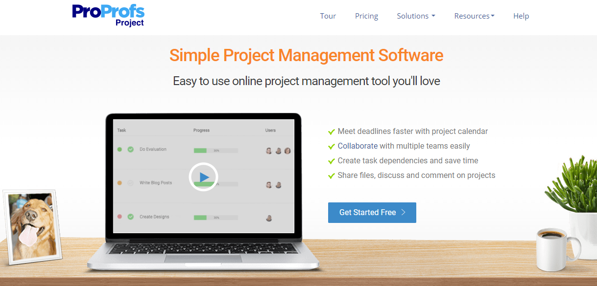 design collaboration tools - proprofs project