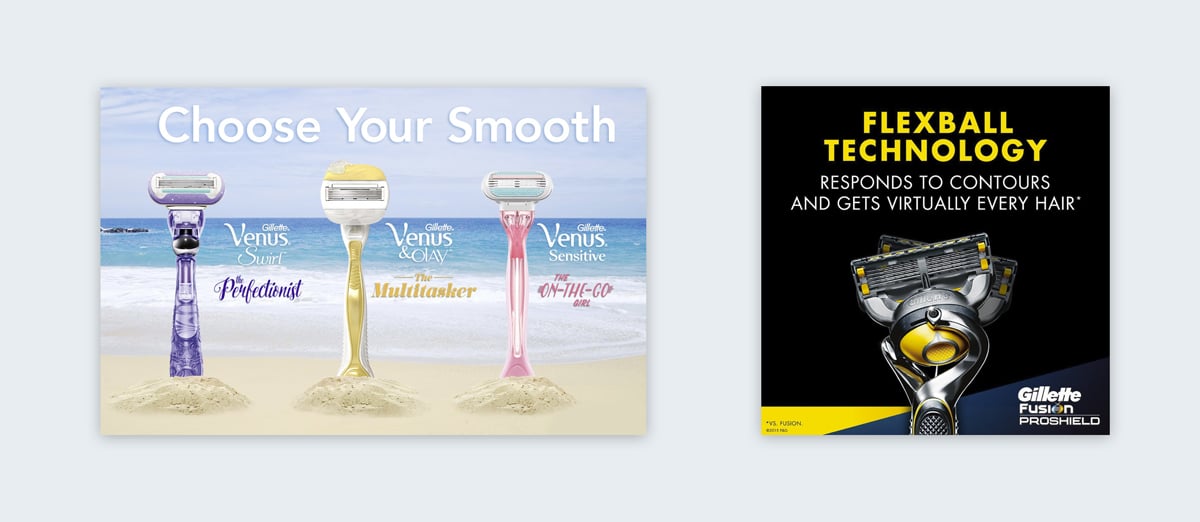 gillette venus axe feminine masculine gender neutral design