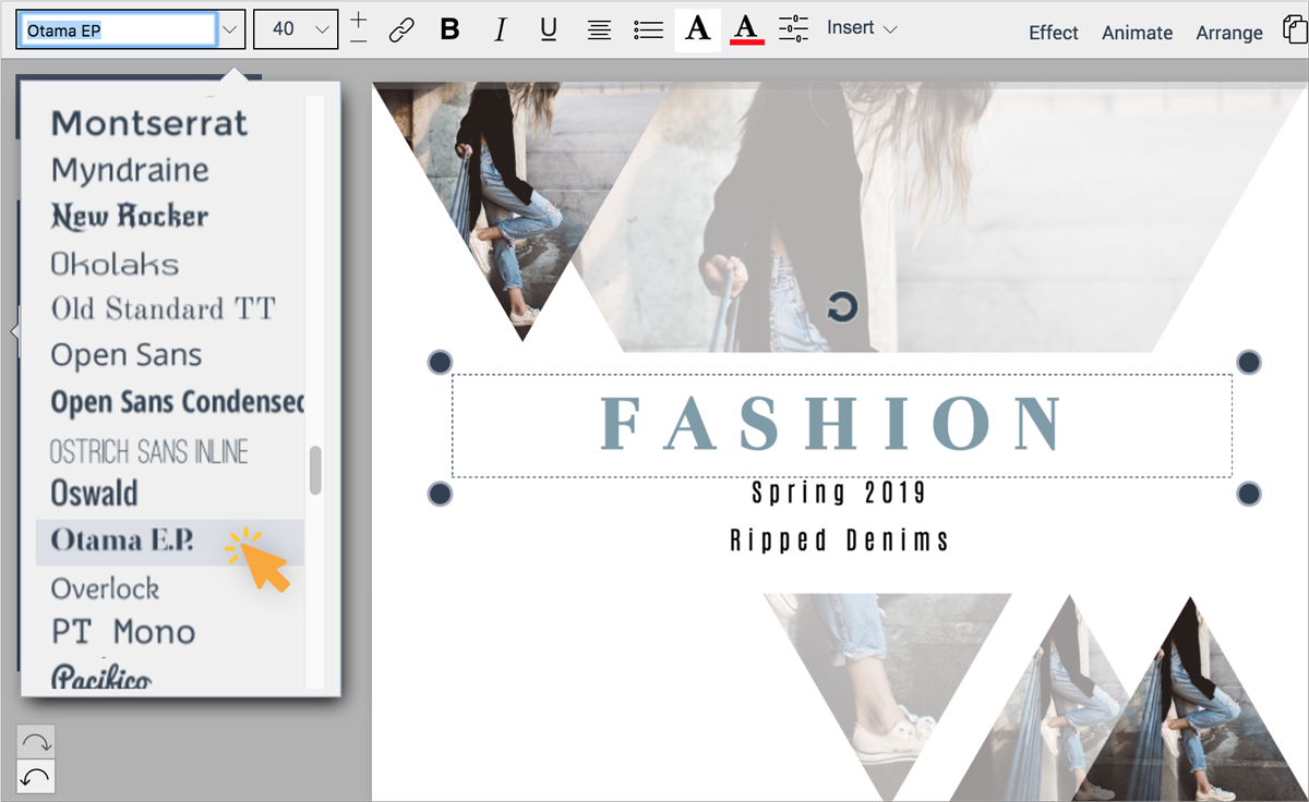 How to Make Your Own Printables With Visme choose from hundreds of fonts