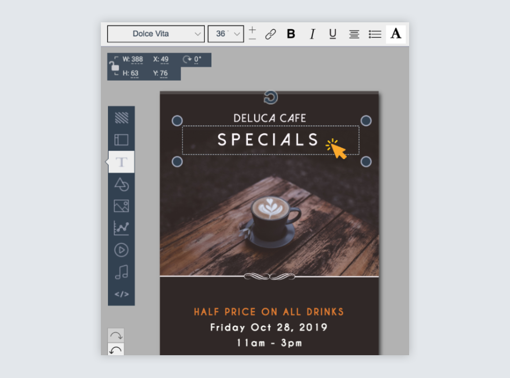 How to Make Your Own Printables With Visme insert your text