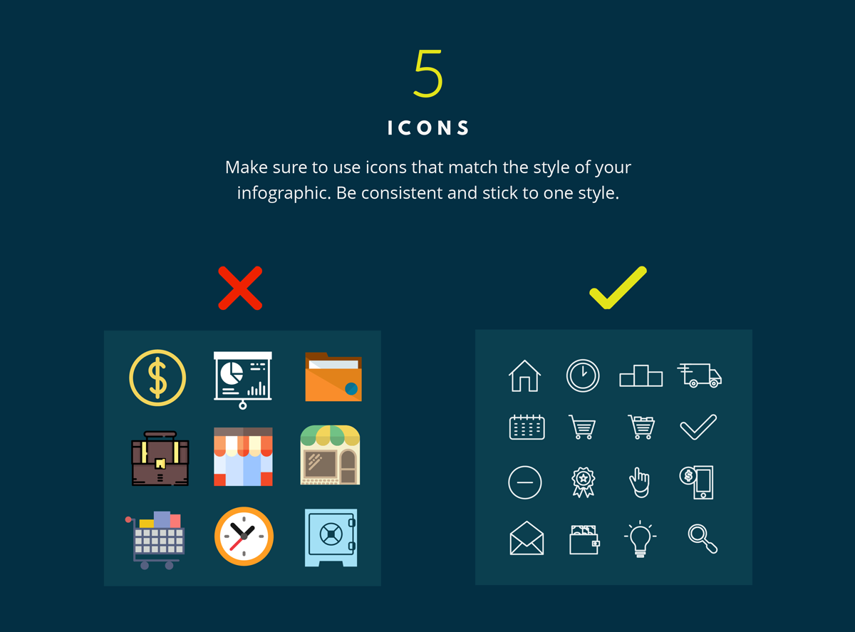 branding infographic icons 7 tips to keep your infographics on brand