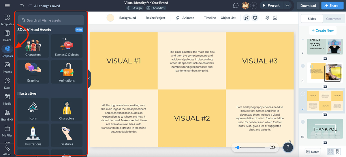 Visme vs Prezi - Visme Data Widget