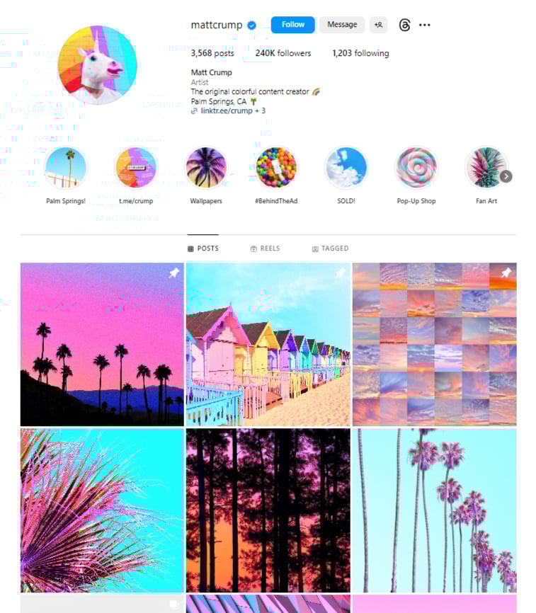 Matt-Crump-on-Instagram pastel colors