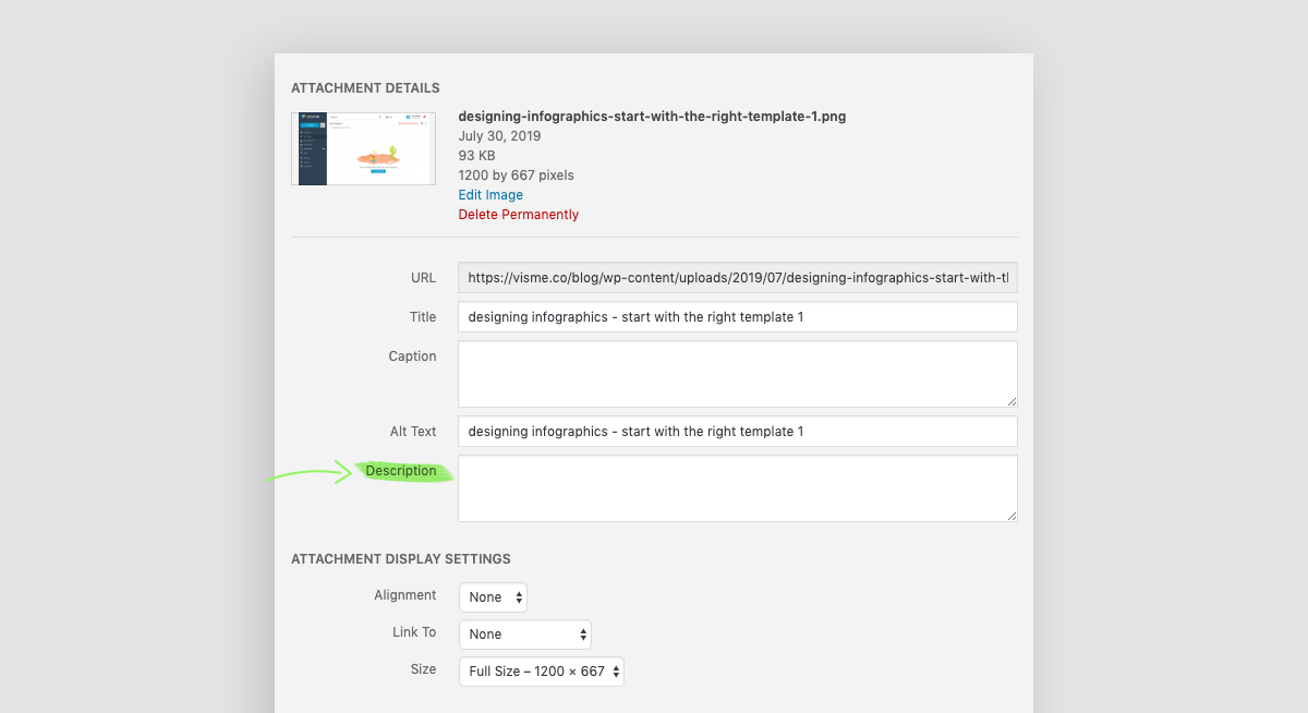 promote your infographic - check the meta description