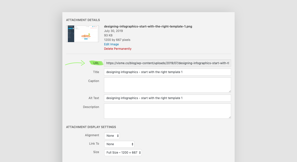 promote your infographic - construct your url