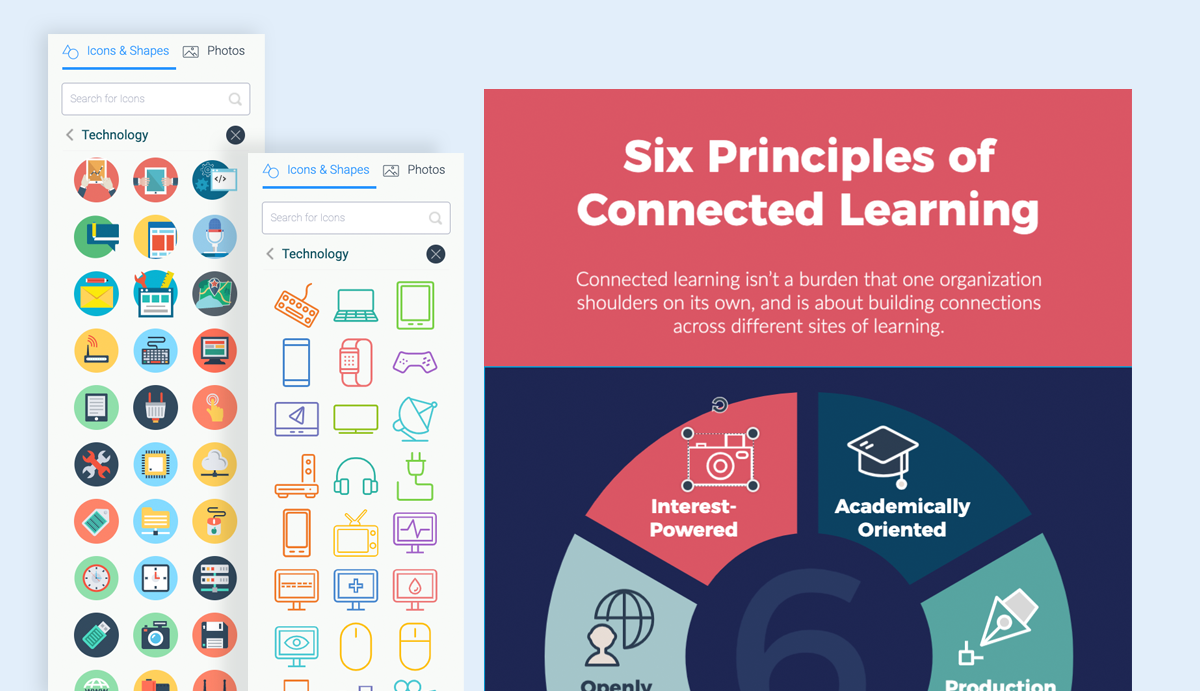 how to design infographics - use premade graphics