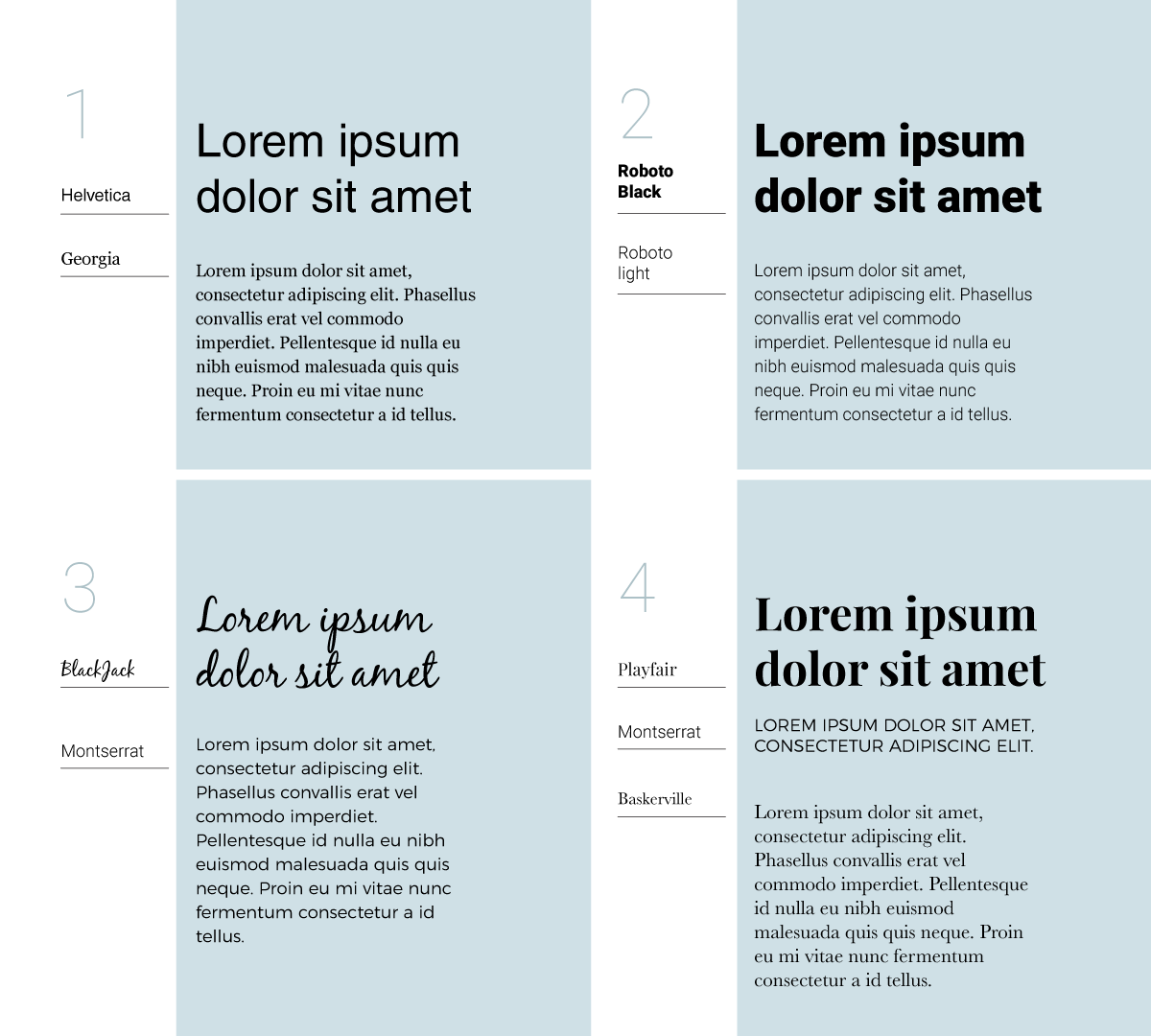 how to make a good infographic fast - font pairings