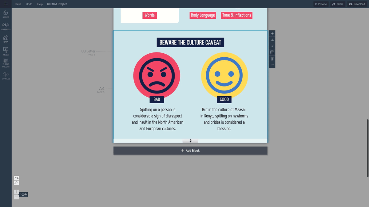 how to make a good infographic fast - gain more vertical space draggable bar visme