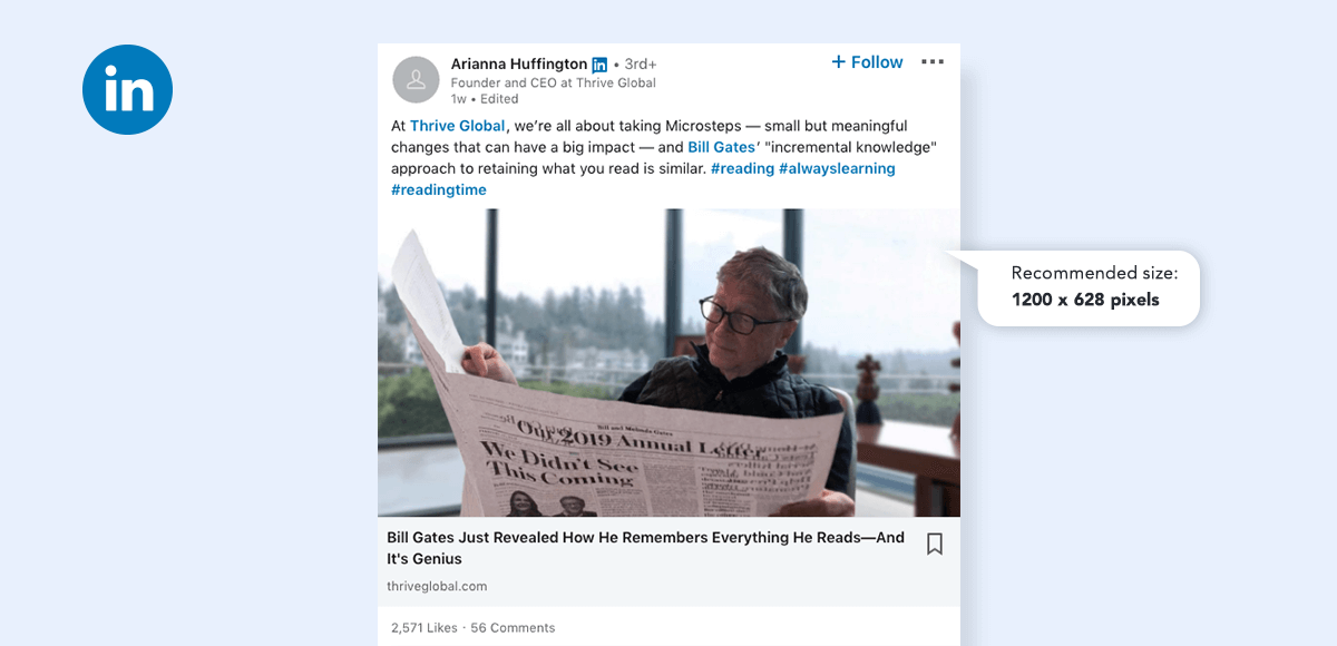 types of visual content to share on linkedin