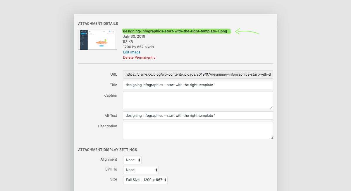 promote your infographic - choose your image file name carefully