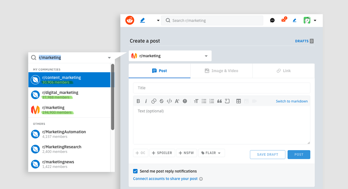 promote your infographic - share with online communities and groups