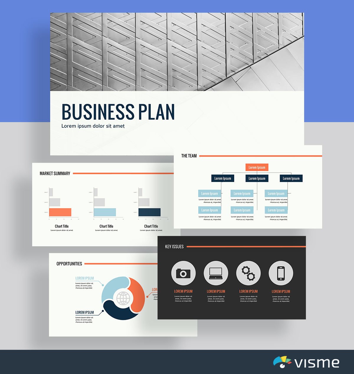 presentation slides - business plan template visme