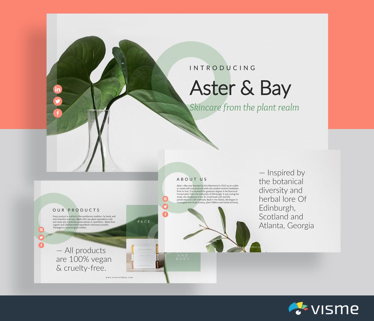 presentation slides - company overview template visme