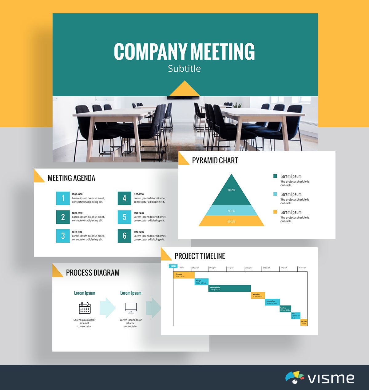 presentation slides - meeting agenda template visme