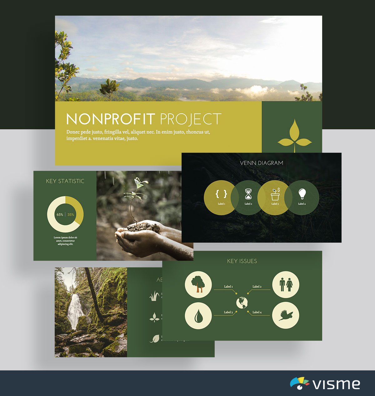 presentation slides - nonprofit environmental template visme