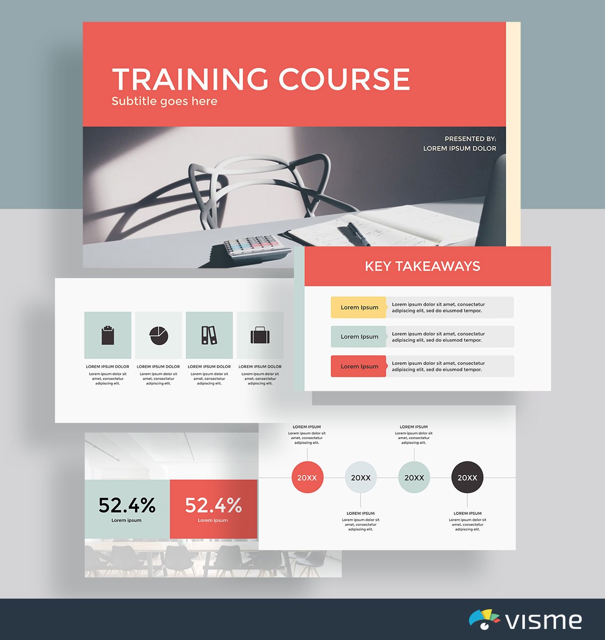 presentation slides - training plan template visme