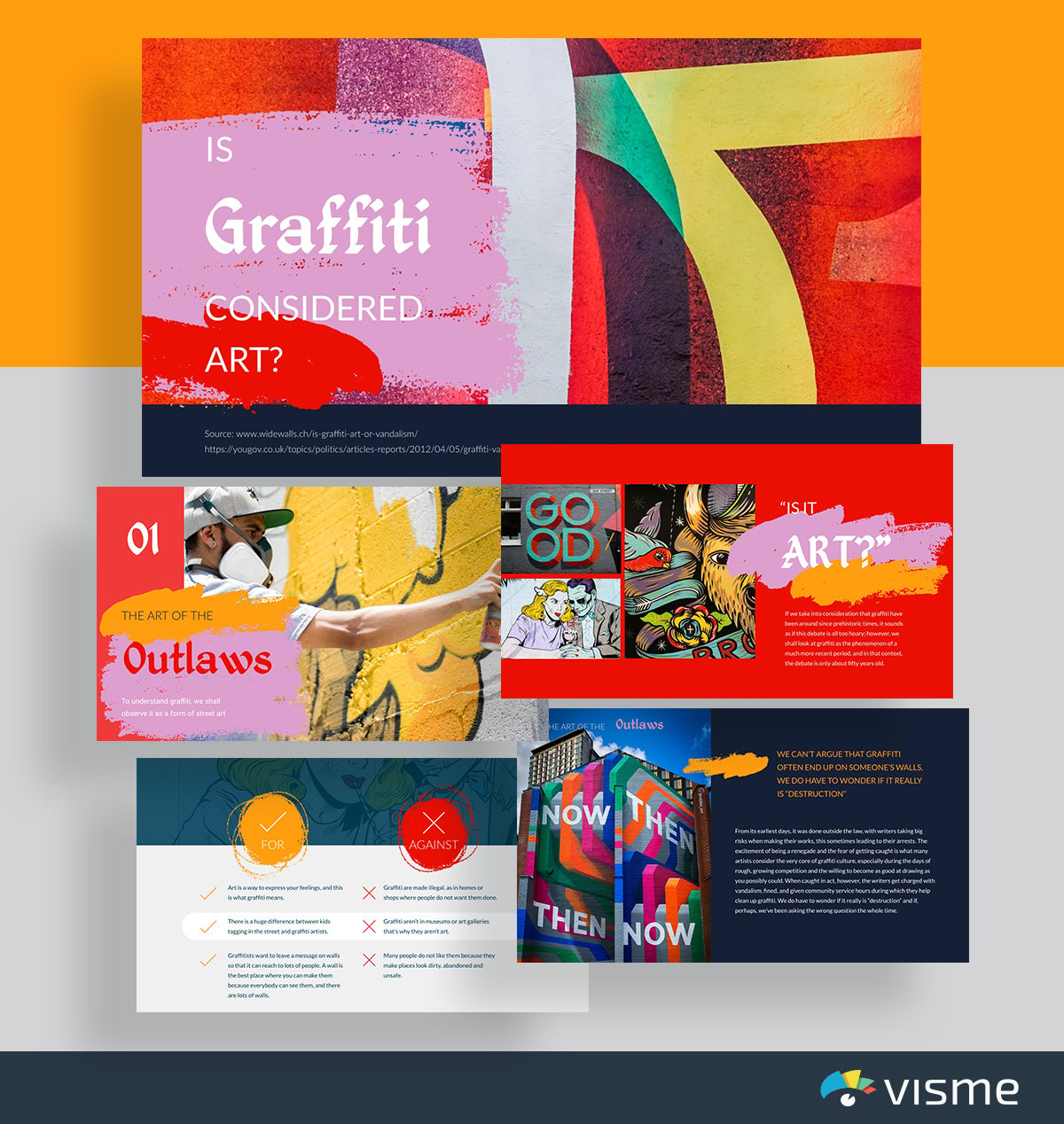 presentation topic ideas - graffiti art general culture presentation template visme