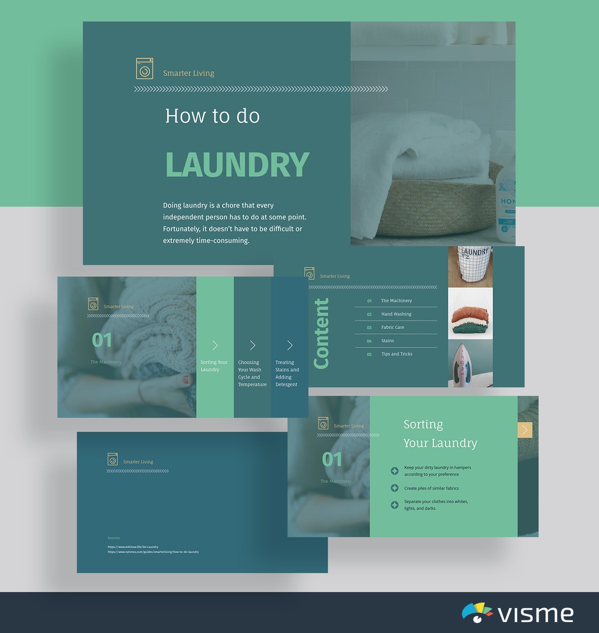 presentation topic ideas - how to do laundry life skills presentation template visme