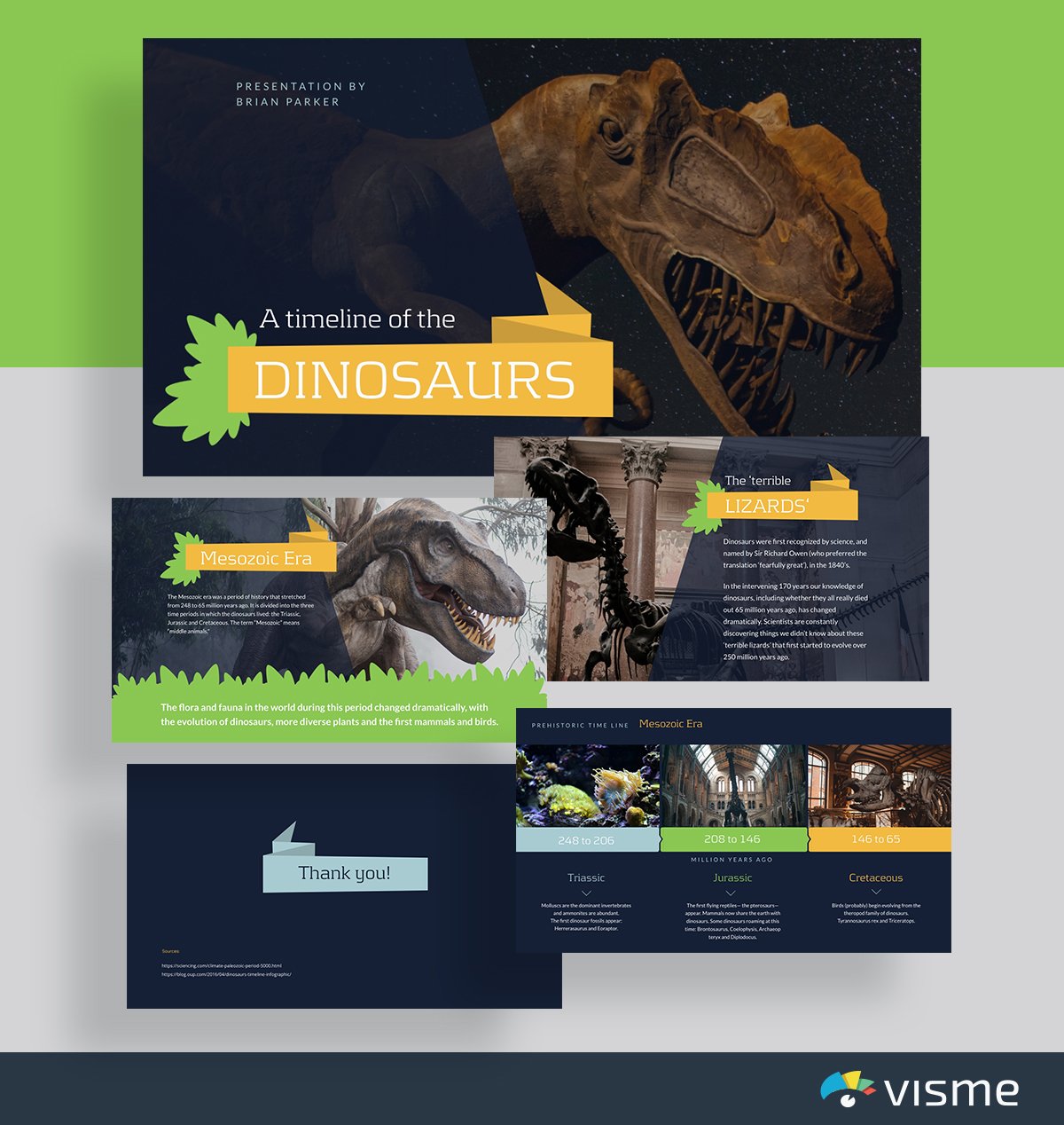 presentation topic ideas - prehistoric timeline dinosaurs history presentation template visme