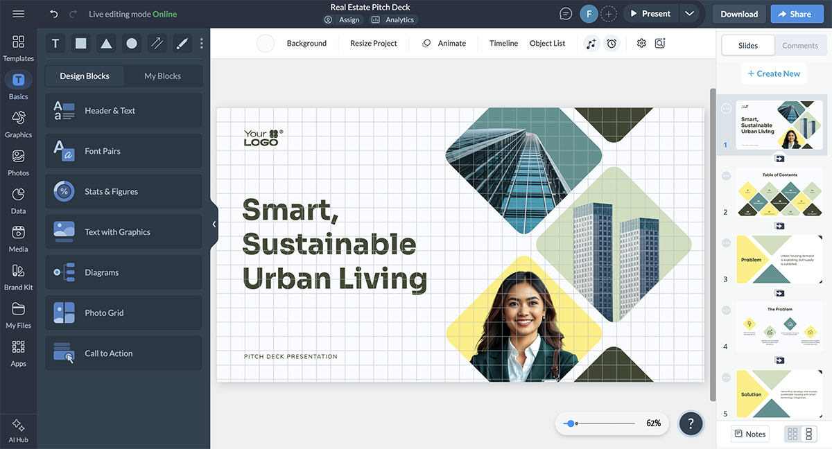 presentation layout - grids and guides 