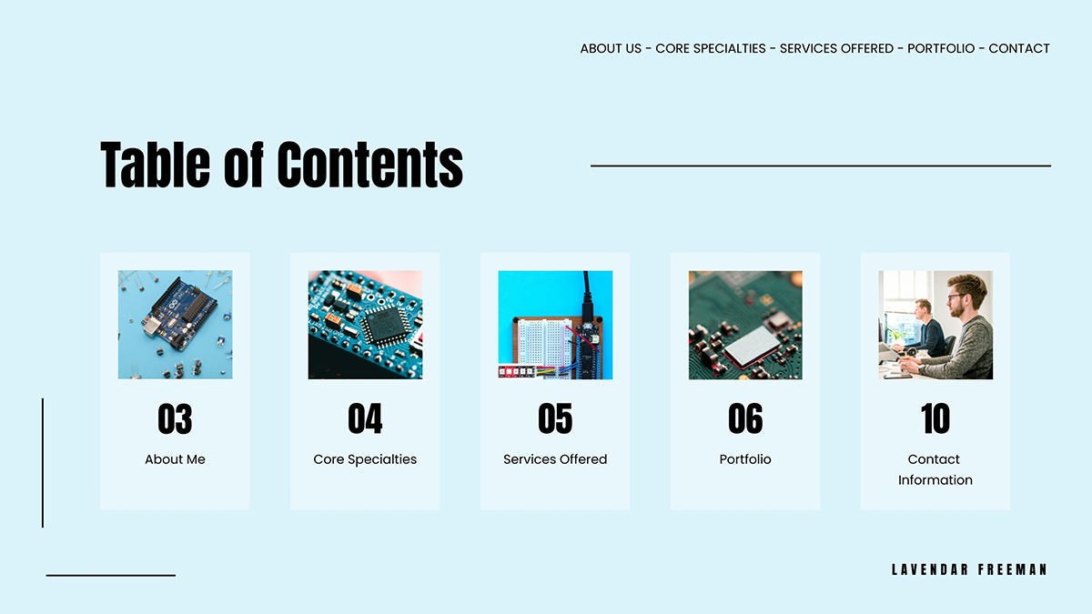 presentation layout - title layout 