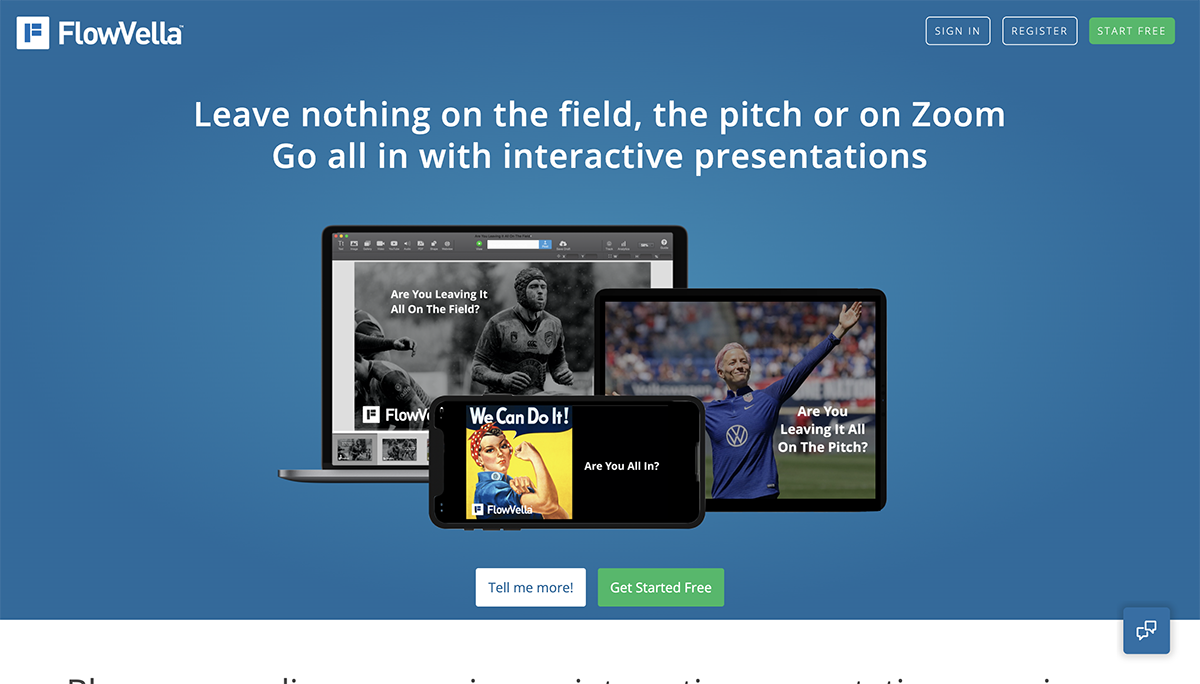Presentation apps - Flowella home page