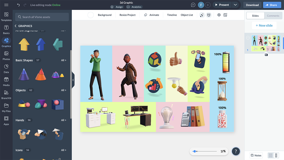 visme vs beautiful ai - AI generated images in Visme