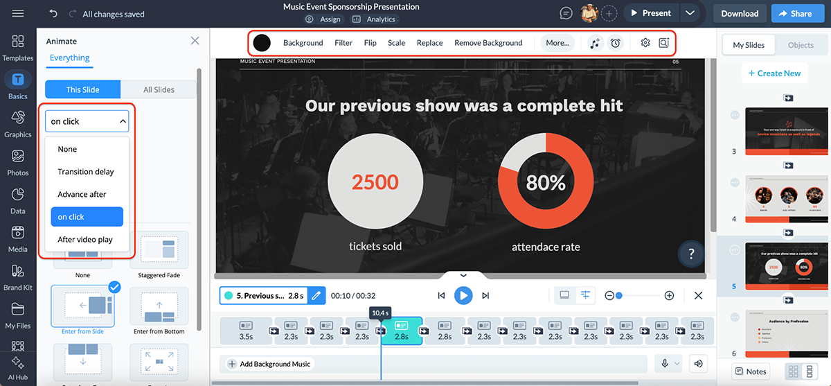 Visme vs PowerPoint - Interactive content and animation in Visme 
