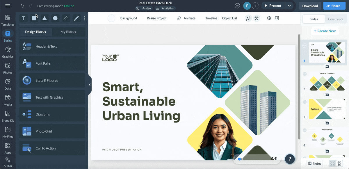 presentation layout - grids and guides 