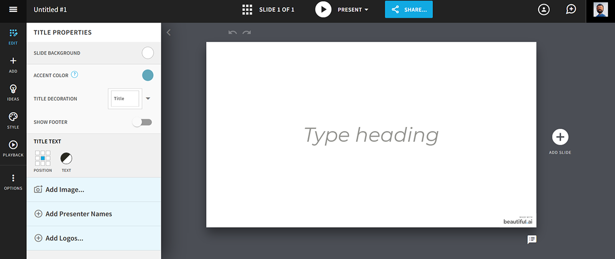 visme vs beautiful ai - slide editor 1