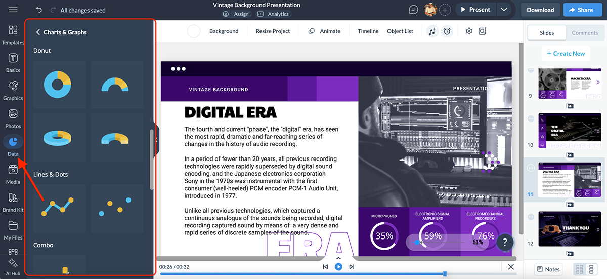 Visme vs PowerPoint - data visualization in Visme