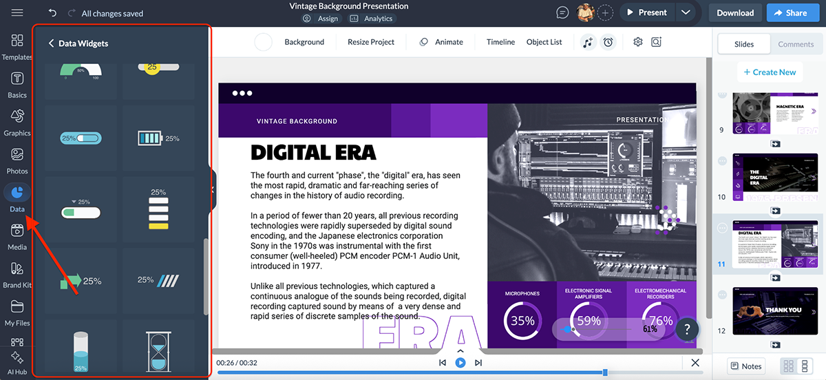 Visme vs PowerPoint - data visualization in Visme