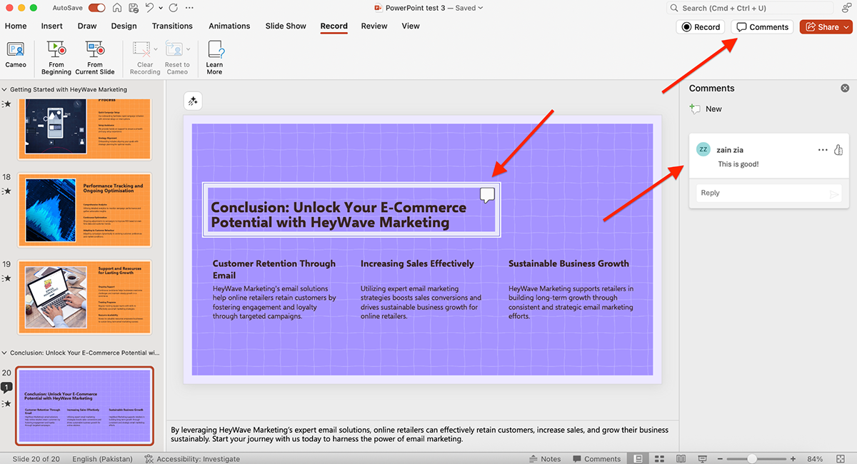 Visme vs PowerPoint - collaboration and workflow management tools PowerPoint