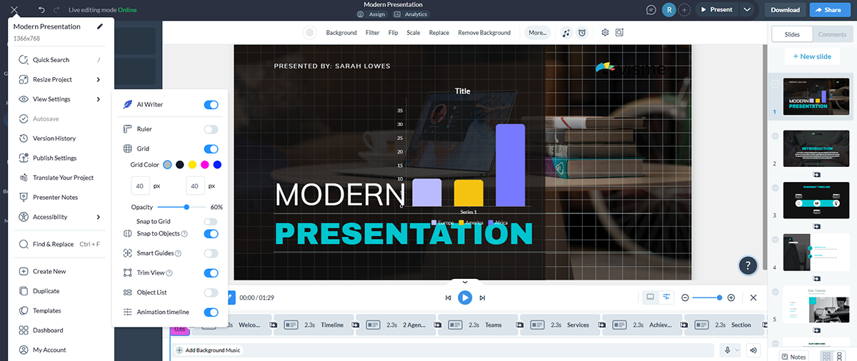 visme vs beautiful ai - slide editor 2