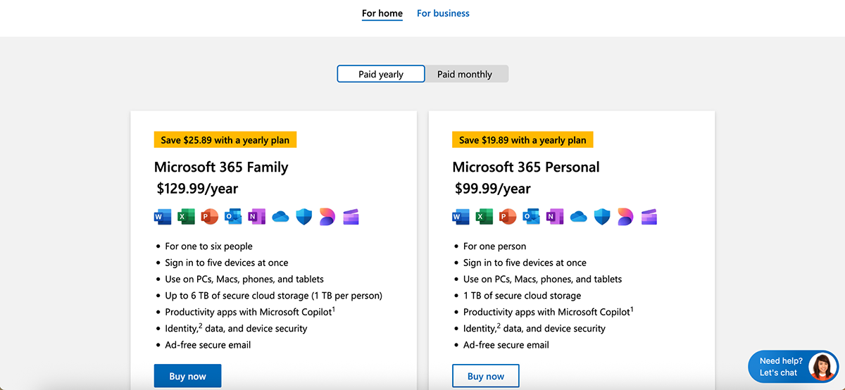 Visme vs PowerPoint - PowerPoint pricing 