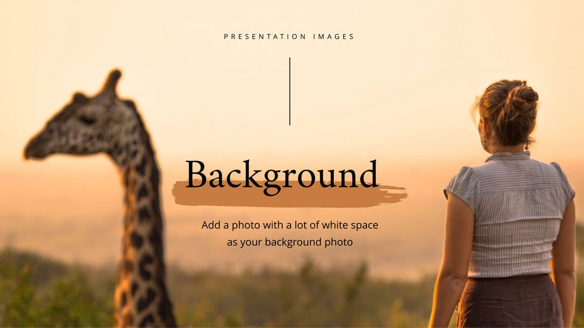 how to use presentation images - background