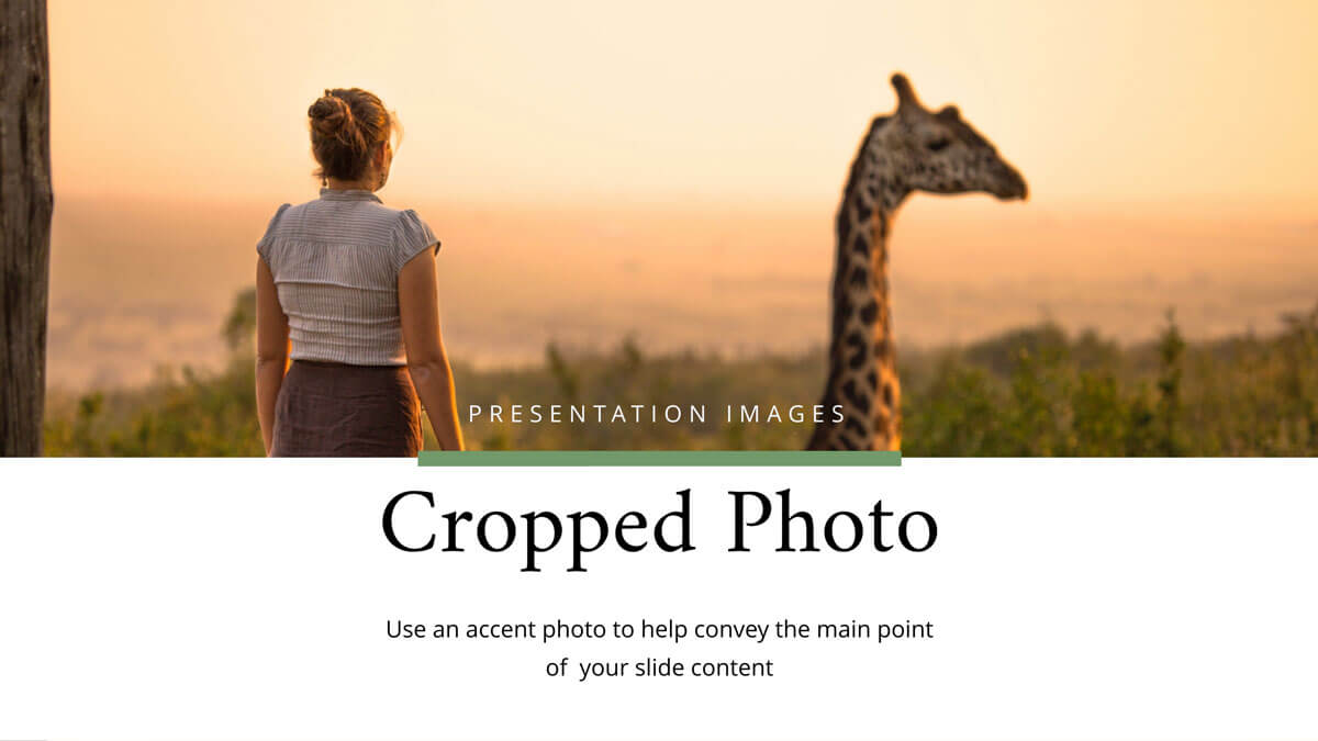 how to use presentation images - cropped photo