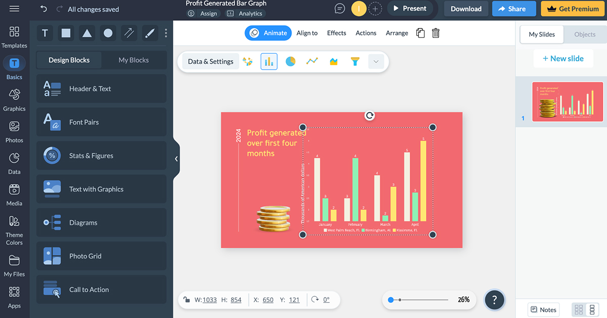 how to create a graph or chart - Add a graph
