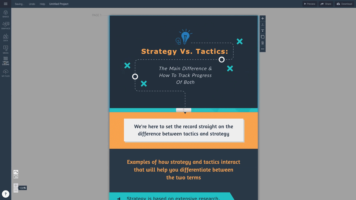 visme case study - color themes