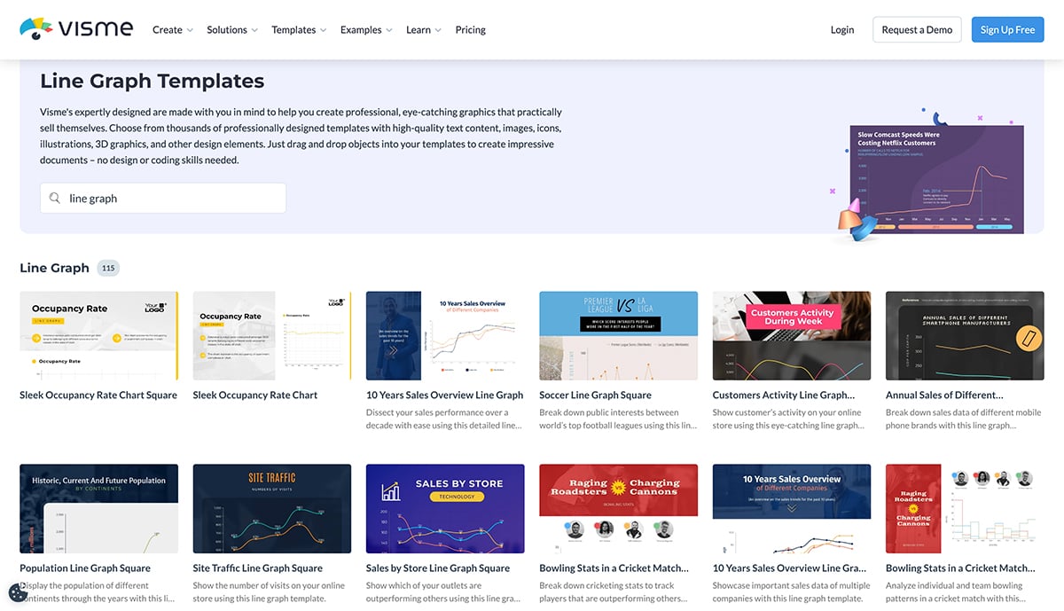 line chart - find the perfect template