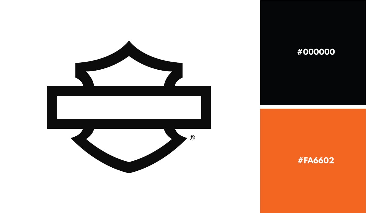 logo color schemes - harley davidson palette