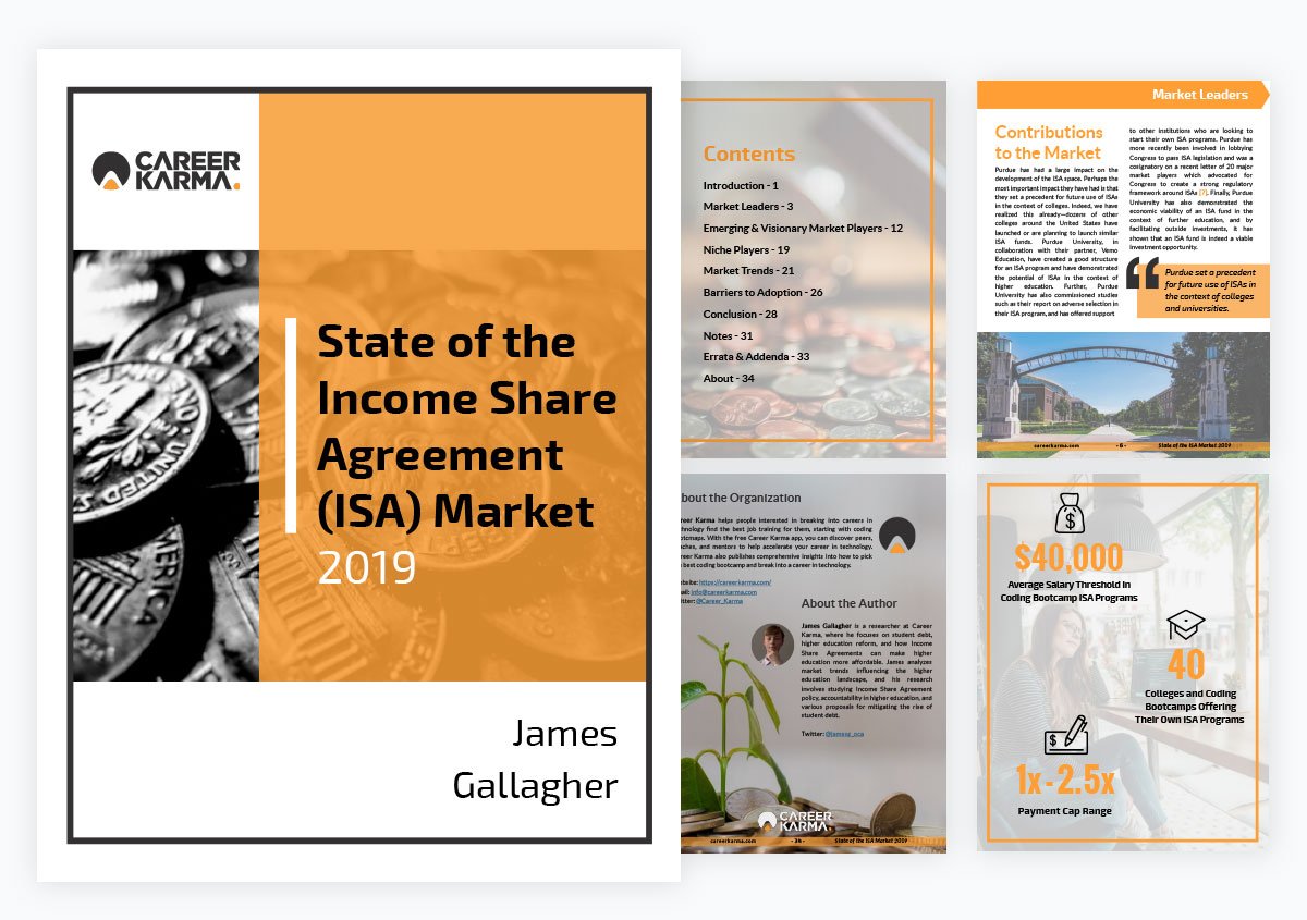 case study visme increased website traffic - income share report by career karma