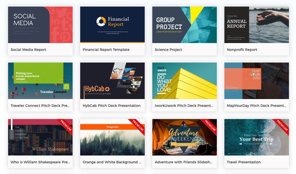 visme law professor - selection of visme slide templates