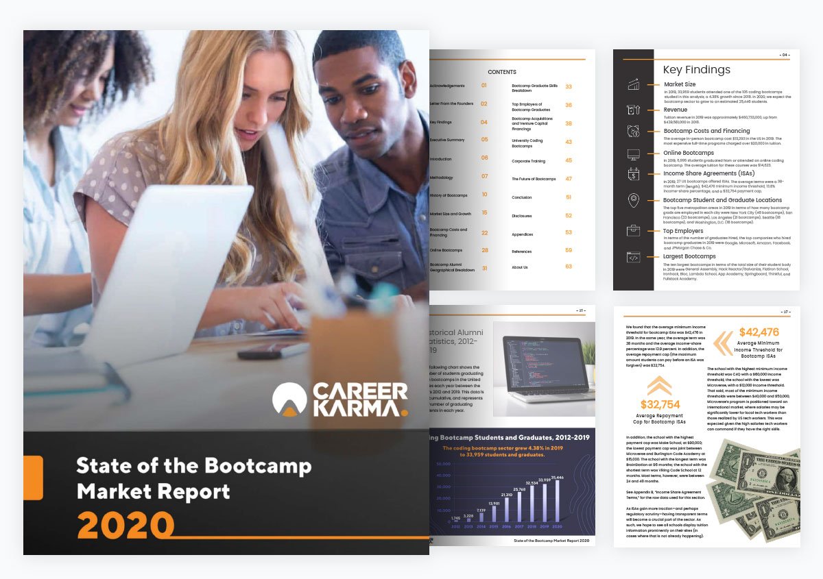 case study visme increased website traffic - state of the bootcamp market report by career karma