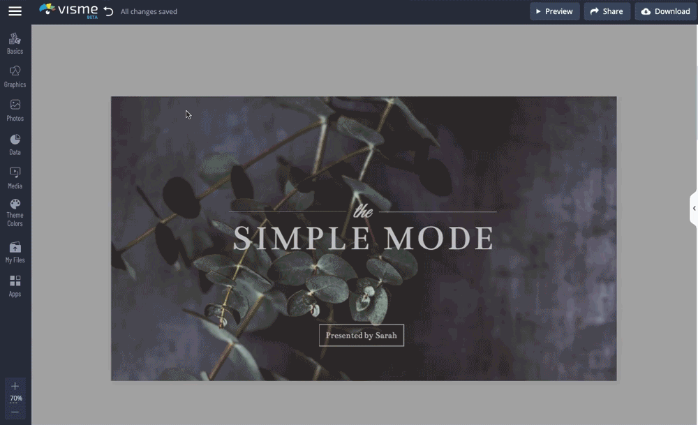 pitch deck design - use background images